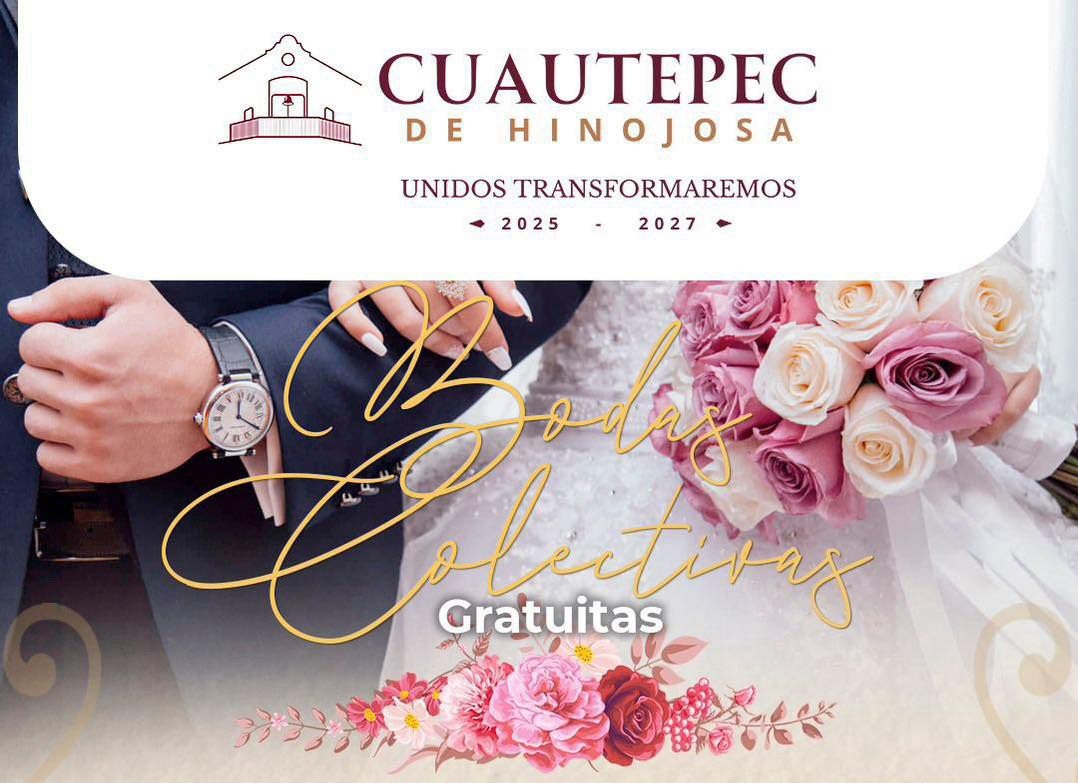ABIERTA CAMPAÑA DE BODAS COLECTIVAS GRATUITAS EN CUAUTEPEC DE HINOJOSA