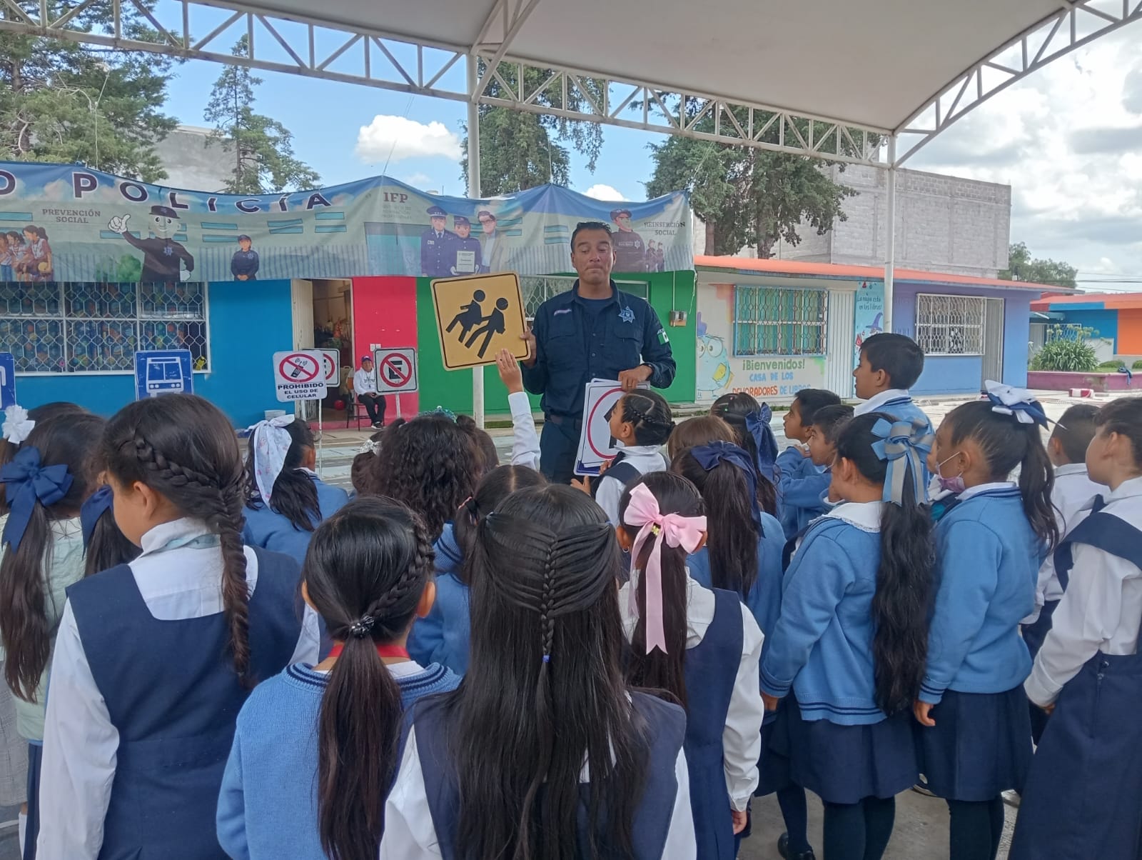 ACERCAN PROGRAMAS DE PREVENCIÓN Y SEGURIDAD A ESTUDIANTES DE CUAUTEPEC CON LA DINÁMICA “CIUDAD POLICÍA”