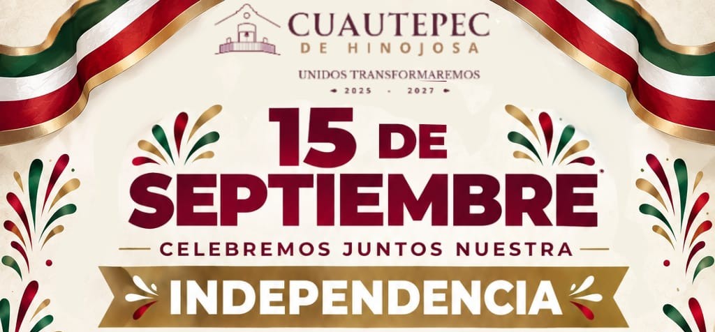 CUAUTEPEC DE HINOJOSA LISTO PARA CELEBRAR EL GRITO DE INDEPENDENCIA