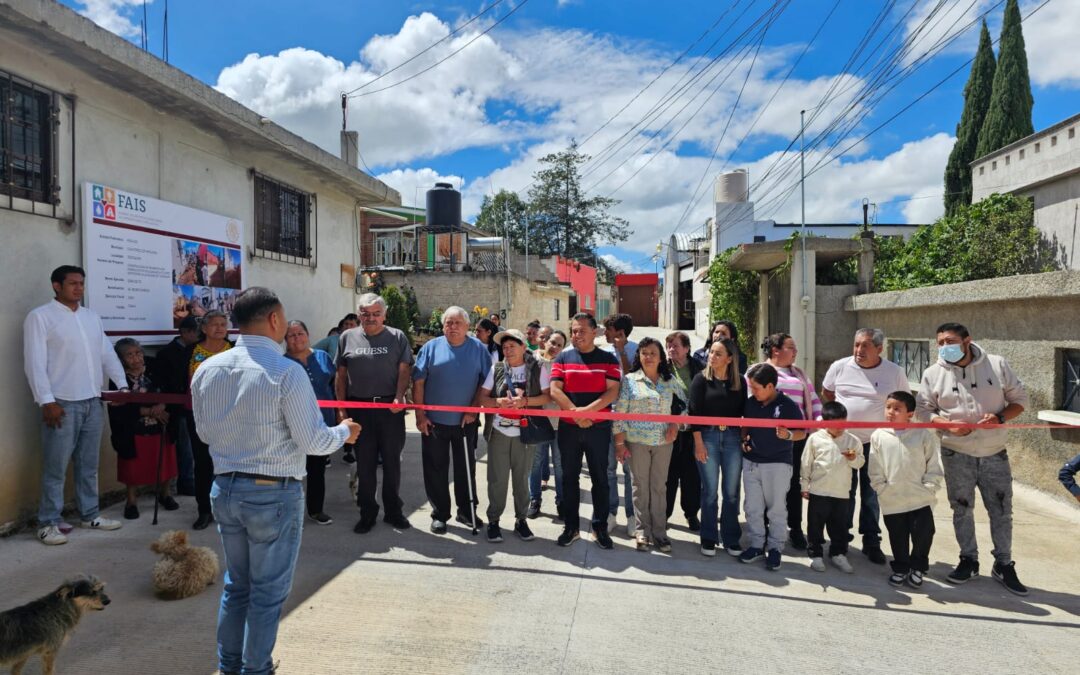 CON PAVIMENTACIÓN HIDRÁULICA, EL GOBIERNO DE CUAUTEPEC TRANSFORMA TEZOQUIPA