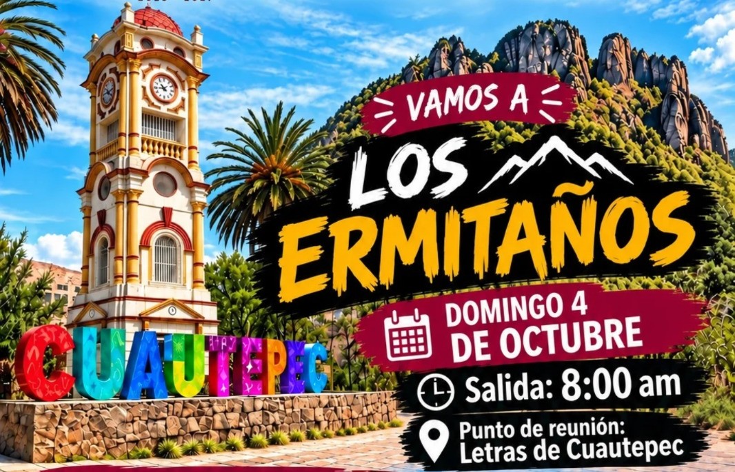 PRESIDENCIA CUAUTEPEC INVITA A VIVIR UNA JORNADA DE SENDERISMO EN LOS ERMITAÑOS